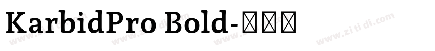 KarbidPro Bold字体转换